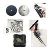 Diy Silencieux Horloge Murale Simple Miroir Collage Noir