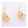18K Gold Glavanized Austrian Zircon Earrings   purple