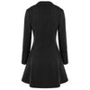 Damen Viktorianischer Steampink Weste Angenäht Spitze Mantel Jacke Frack