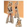 Halloween Leopardo Estampado Big Cola Lobo Disfraz