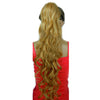 70cm Chic  Long Curled Hair Cap Wave Curl Elastic Button Ponytail Wig