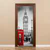 Neuf 3d Diy PVC Imperméable Porte Mur Autocollant Décoration Big Ben Qd035