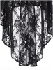 Medieval Renaissance Gothic Lace  Asymmetrical High Low Cosplay Retro Gown Dress