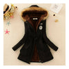 Femme Manches Longues Coton Manteau Faux Agneau Laine