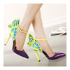 Dreamlike Butterfly Wings High Heel Stiletto Sandals Cocktail Party Club Event