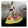 Cloth Embroidery Long Earrings Stylish   yellow