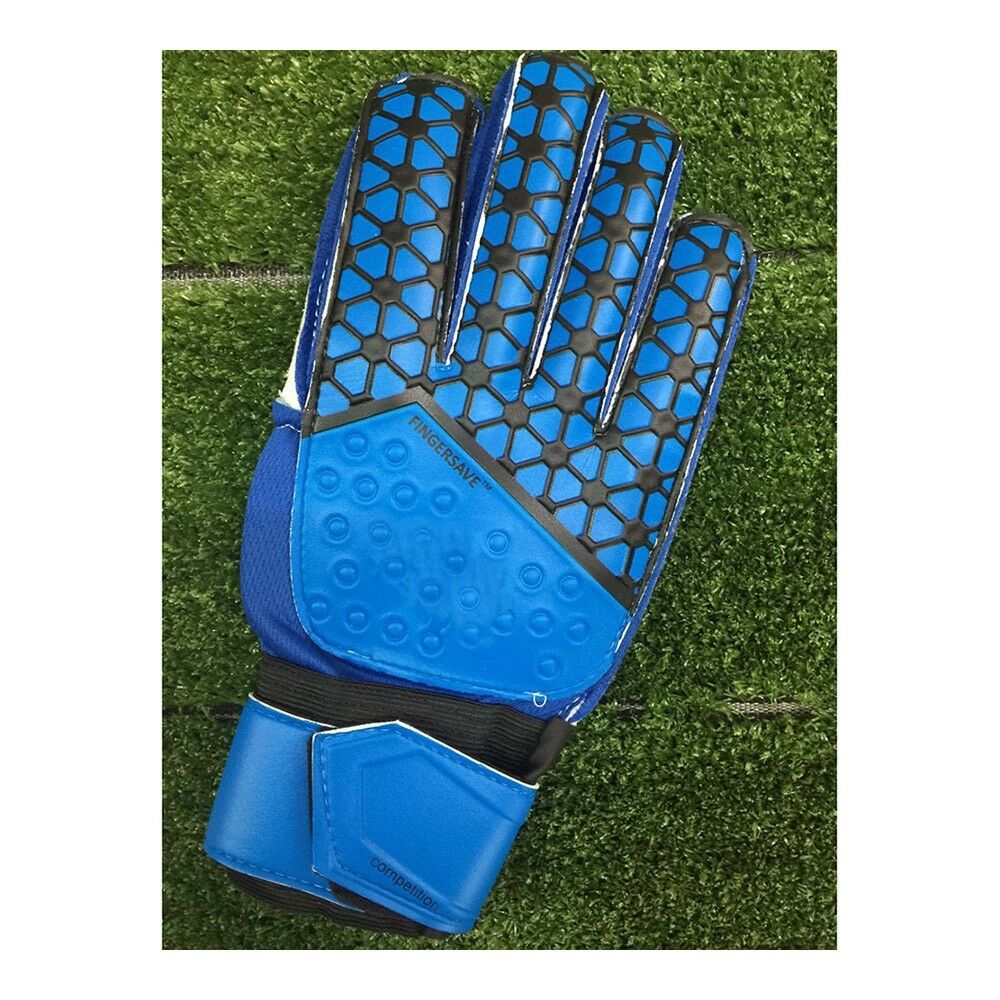 Latex Goalkeeper Gloves Roll Finger   blue  8