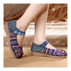 Alt Peking Stoff Bestickt Schuhe Kreuzstich Lila