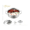 Double bottom bunk binaural duck hot pot pot bottom soup pot composite gas