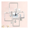 DIY Wall Clock 3D Creative Living Room Silent Mirror
