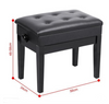 Solid Wood Heavy Piano Stool Height Adjustable Ebony