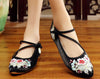 Chinese Ethnic Embroidery Ballet Flat Marry Janes Dancing Shoes Butterfly