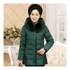 Femme Hiver Mom Habillement Milieu Long Coton Manteau Vert