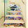 New 3D DIY PVC Waterproof  Stair Decals Wall  Floor Sticker seabed QS020