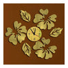 Decoración Flos Hibisci Reloj de Pared Creativo Dorado