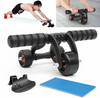 3 Wheels Abdominal Patins Ab Muscle Fitness Entraînement Gym Appareil de