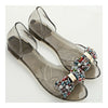 Schleifenknopf Punkt Durchsichtig Jelly-Schuhe Peep-Toe Sandalen Strand Sommer