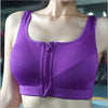 Shockproof sports bra running fitness wicking zip-front vest yoga aerobics bra