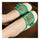 Old Beijing Cloth Embroidered Shoes Flax Slippers   green
