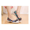 Old Beijing Cloth Shoes Woman Embroidered Shoes Literary Style Slipsole Increase