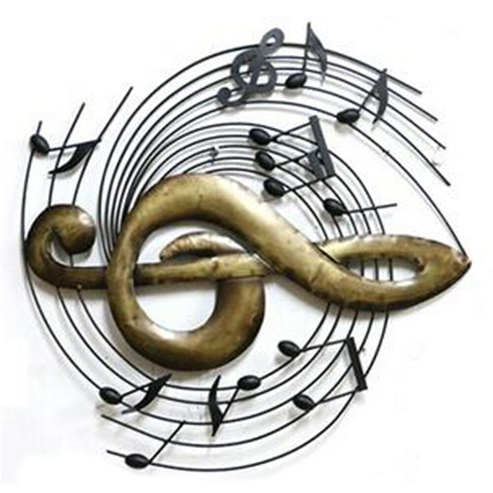 America Vintage Instrument Iron Wall Hanging Decoration   musical note
