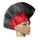 Shiny Cockscomb Hair Punk Hair Cap Bright Wig shiny black red