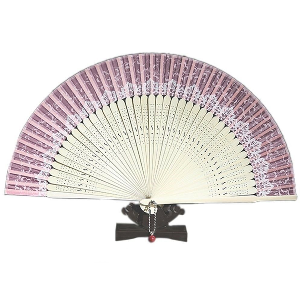 Folding Fan Pure Manual Silk with Box    pink