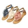 Flacher Abzatz Blumen Sandalen Verschiedene Größe Damen Schuhe Sommer Essential