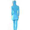 Musulmán Mujer Playa Traje de Baño Burqini Lago Azul