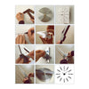 Miroir Horloge Murale Super Grande Taille 3d Acrylique Creative Diy Noir