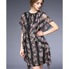 Elegant Temperament Lotus Leaf Edge Slim Dress60192  S