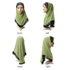 Dignified  Muslim Scarf Kerchief Hat Macrame Zircon Thin    khaki
