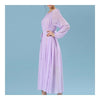 Long Sleeve Dress Bohemian Long Skirt Chiffon   light purple   S