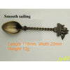 5 Pcs Alloy Vintage Royal Style Bronze Carved Small Coffee Spoon Flatware