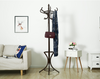 Coat Rack Stand 12 Hooks Wooden Walnut