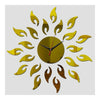 Acrylic Sunflower Mirror Living Room Wall Clock   golden