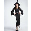 Hexe Kostüm Schwarze Lange Kleidung Halloween Nacht Specter M