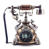 Vintage Antique Retro Caller ID Handset Desk wood Telephone Hand free Peacock B