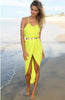 Casual Thigh Split Bodycon Wrap Style Party Dress