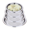 Stainless steel disc tray dumplings vegetable dish steamed dish draining double