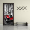 New 3D DIY PVC Waterproof  Door Wall Mural Sticker Red Car qd038