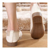 Old Beijing Cloth Embroidered Shoes Elegant   white