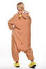 Unisex Adult Pajamas Cosplay Costume Animal one piece sleepwear Suit Brown Bear