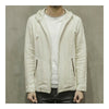 Flax Solid Color Coat Hoodied Jacket Man Cloth