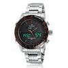 Naviforce Men Waterproof Sports Casual Watch LED Dual Dispkay Quartz