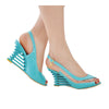 Casual Comfortable Slipsole Peep-toe Sandals Buckle Patent Leather  High Heel