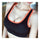 Breathable Dry Fast Woman Shockproof Running Vest Wireless Yoga Bra   black