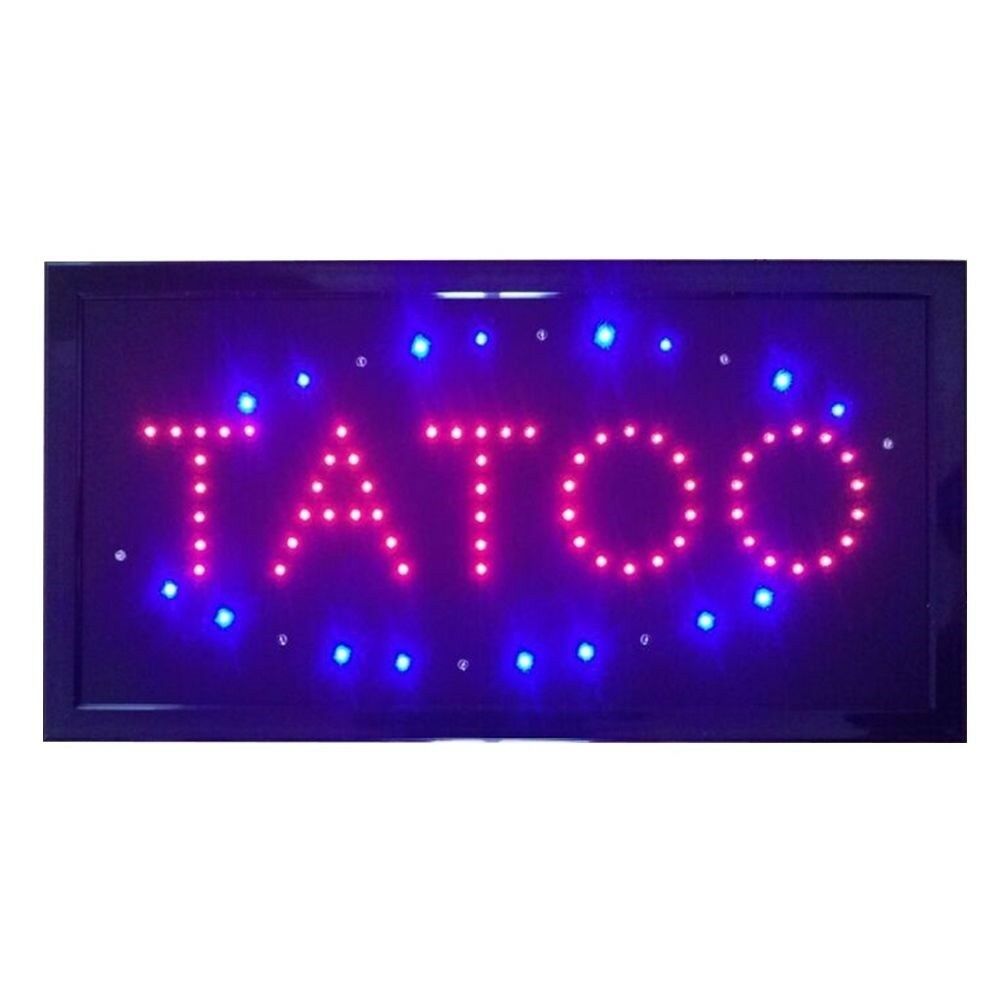 Tatoo Sign Neon Lights LED Animated Customers Attractive Sign 110V