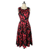 Rose Druck Damen Kleid Europe And America