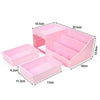 Drawer Type Organizer Comestics Sotrage Box   3014 S pink